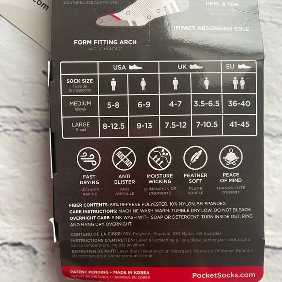 Pocket Socks Passport ID Everyday Security Ankle Socks - Picture 5 of 7